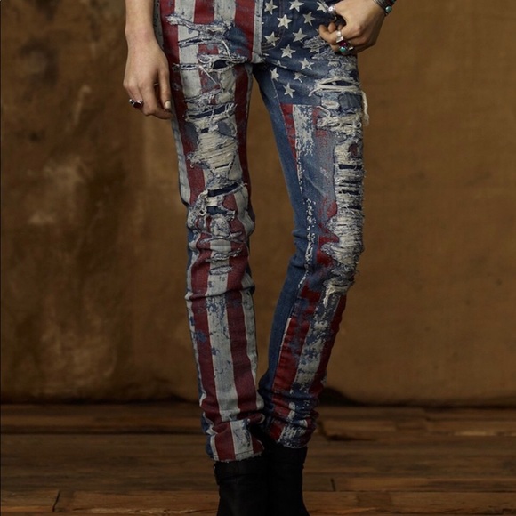 Denim & Supply Ralph Lauren Denim - Denim & Supply Distressed American Flag Jeans NWOT